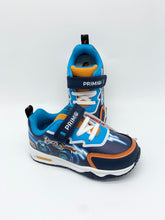 Load image into Gallery viewer, Primigi Hot Wheels Light Up Trainer Navy/Orange 2472011
