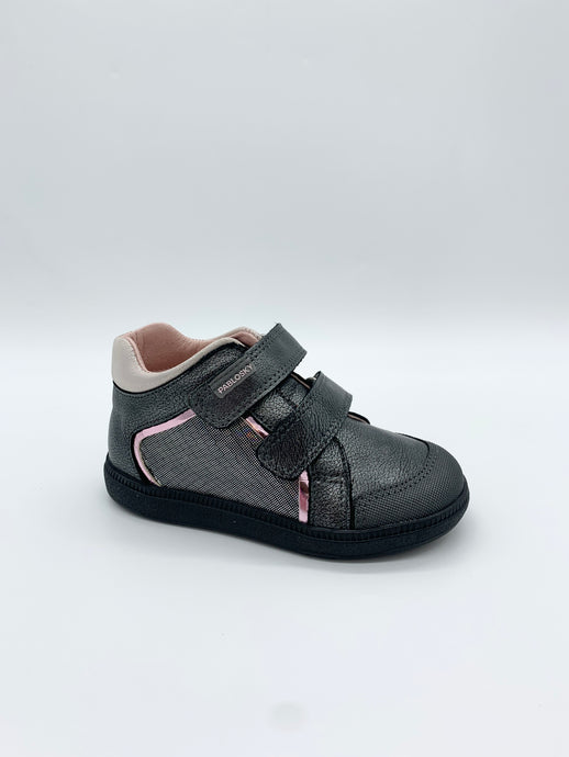 Pablosky ankle boot grey pink double Velcro shoe girl Dublin 