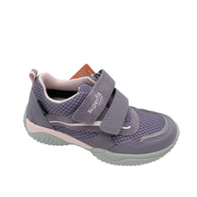 Load image into Gallery viewer, Purple children's shoe with a strap on a white background
