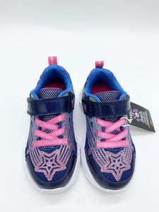 Geox Assister Lights Trainer Blue Pink/Multicolour J56E9B0ASKNC4356