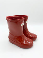 Load image into Gallery viewer, Hunter Junior Kids First Welly Boot Gloss Military Red
