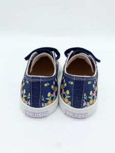 Pablosky Flower Canvas Navy Glitter