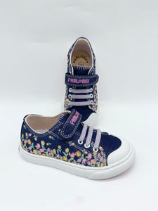 Pablosky Flower Canvas Navy Glitter