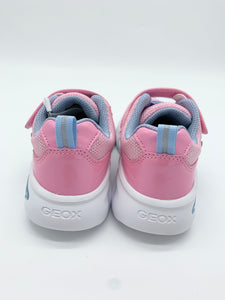 Geox Assister Lights Trainer Pink Lt Sky