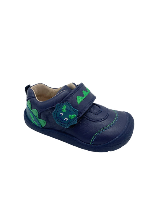 Start-Rite Dino Navy green Leather first shoe Velcro boy Dublin 