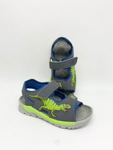 Ricosta Saurus Dinosaur Sandal Graphit Grey/Azur Blue 4501602/450