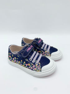 Pablosky Flower Canvas Navy Glitter