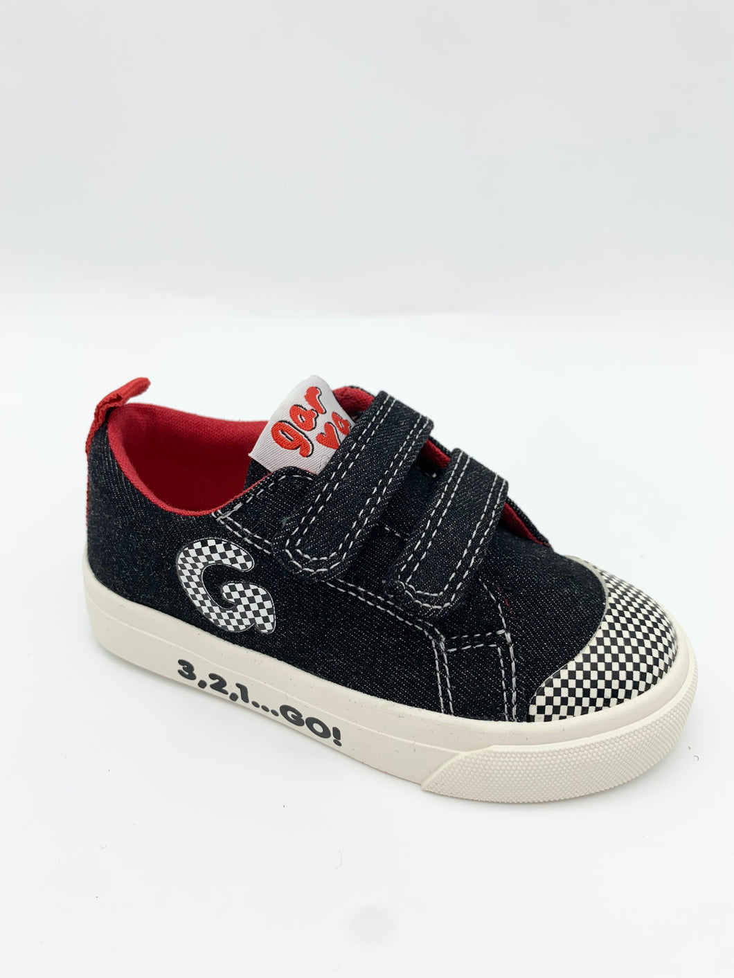 Garvalin Rally Canvas Shoe Black/Red