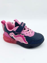 Load image into Gallery viewer, Lelli Kelly Dinosauro Lights Trainer Blu/Pink.
