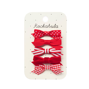 Rockahula School Bow Clip Set Red