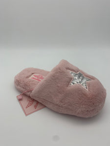 Sequin Heart Slipper Pink