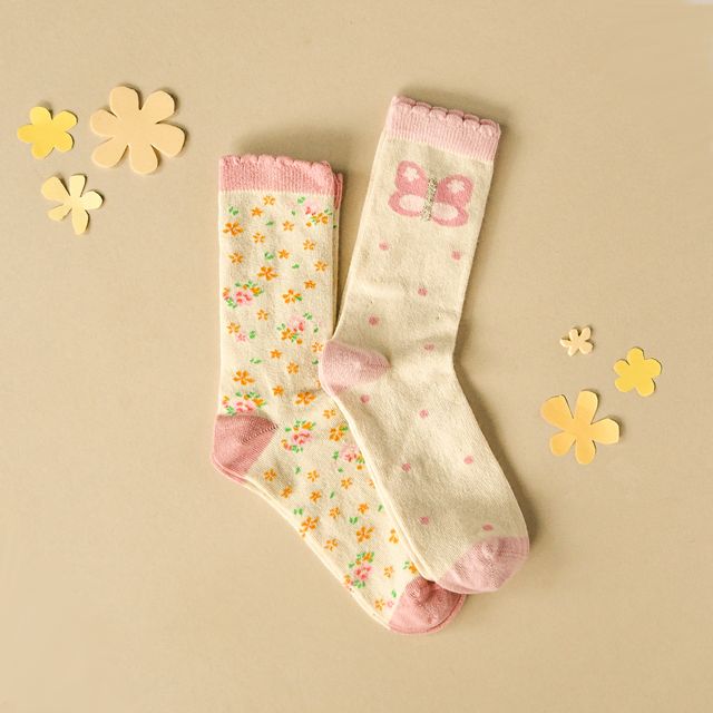 Rockahula Tiny Blosssom Butterfly 2 Pack Socks