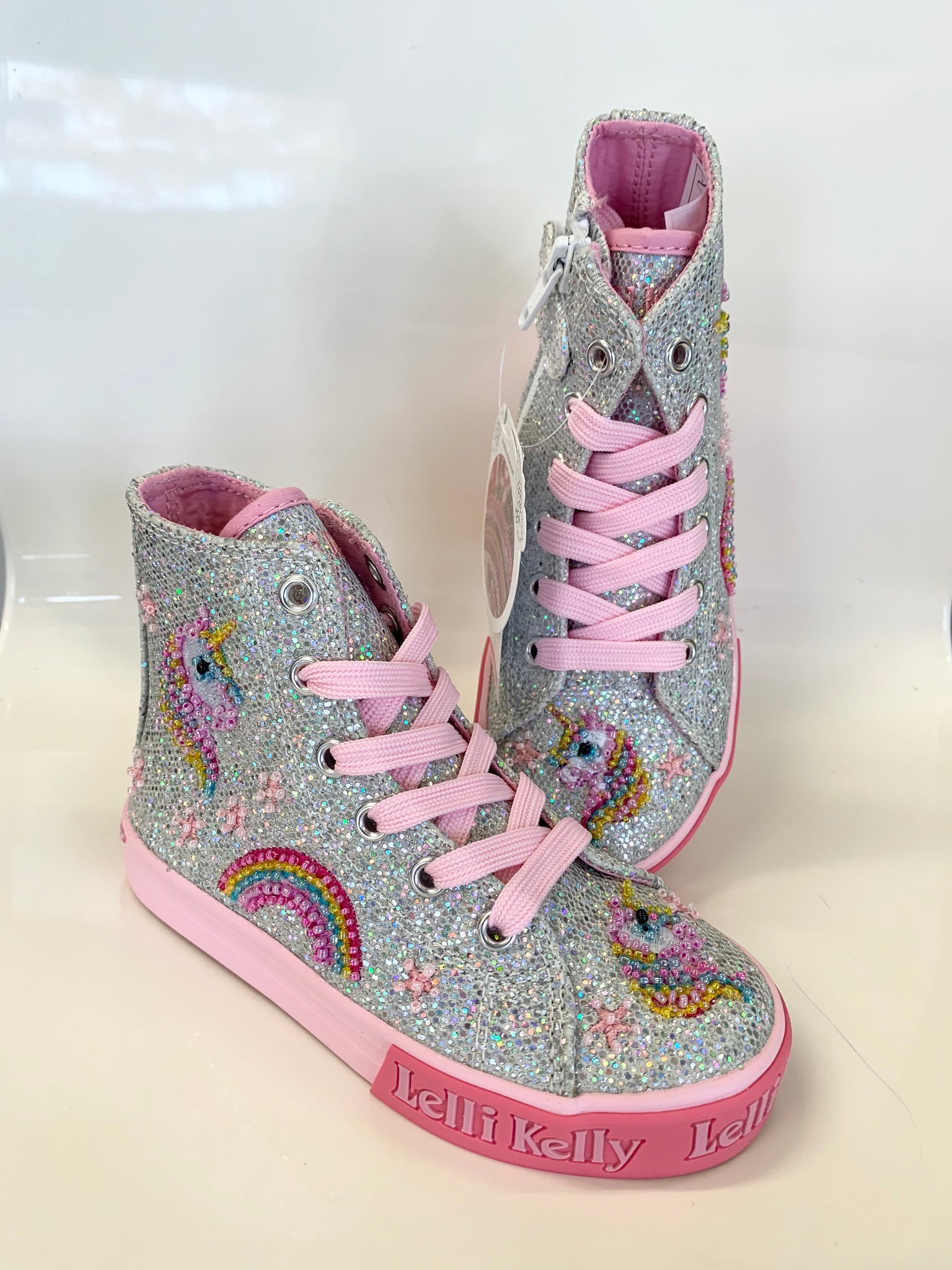 Girls rainbow hot sale high tops