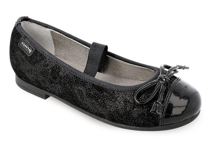 Garvalin 251506 Barefoot: Ballerine Scolastiche Nere Per Bambine, Pelle Morbida E Suola Flessibile