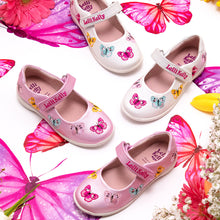 Load image into Gallery viewer, Lelli Kelly Princess Pearlised Butterfly Shoe Pink.
