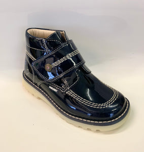 Pablosky Patent Ankle Boot Navy