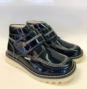 Pablosky Patent Ankle Boot Navy