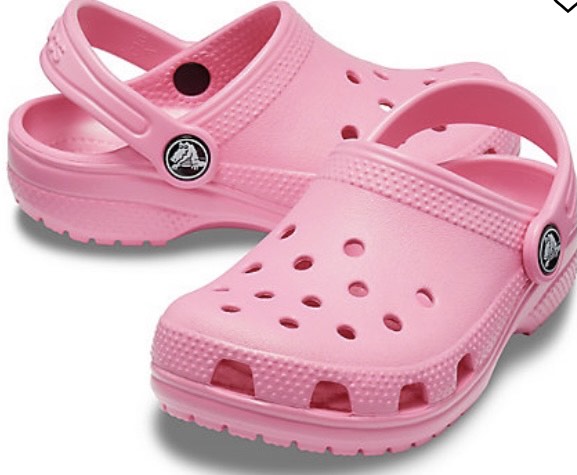 Pink crocs best sale with butterflies