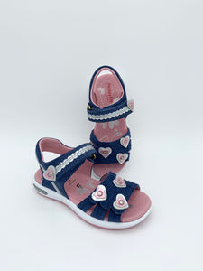 Superfit Heart Sandal Blue/Pink