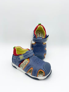 Garvalin Closed Toe Sandal Blue/Multi