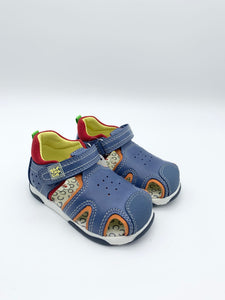 Garvalin Closed Toe Sandal Blue/Multi