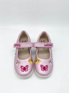 Lelli Kelly Princess Pearlised Butterfly Shoe Pink.