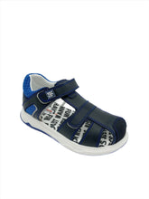 Load image into Gallery viewer, Garvalin Closed Toe Sandal Navy/Royal
