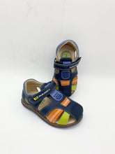 Load image into Gallery viewer, Pablosky Closed Toe Sandal Navy/Multi
