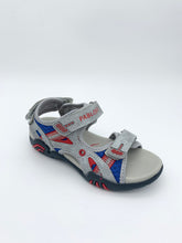 Load image into Gallery viewer, Pablosky Treck Sandal Grey/Red
