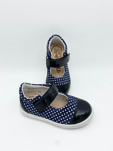 Ricosta Corinnne Shoe Navy Poka Dot