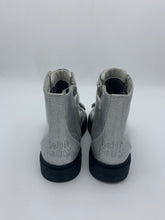 Load image into Gallery viewer, Lelli Kelly Fuzzy Bear Ribbon Lace Boot Silver
