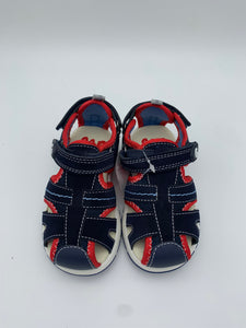 Garvalin Closed Toe Sandal Navy/Red