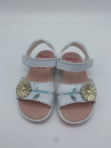 Pablosky Gold Flower Sandal Blanco