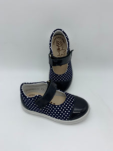 Ricosta Corrine Shoe Navy Polka Dot