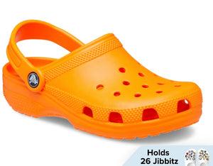 Yellow and white discount crocs